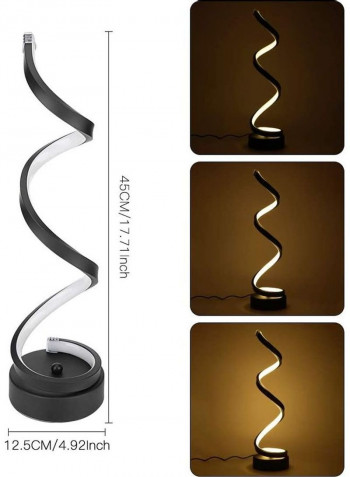 Spiral LED Table Lamp Black one sizecentimeter
