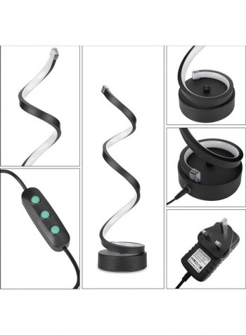 Spiral LED Table Lamp Black one sizecentimeter