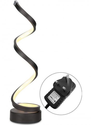 Spiral LED Table Lamp Black one sizecentimeter