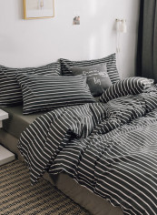 4-Pieces Double Size Comfortable Printed Bedding Set Cotton Multicolour 150x200cm