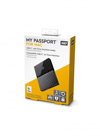 My Passport Worldwide External Hard Drive With Type-C Cable 1TB Black