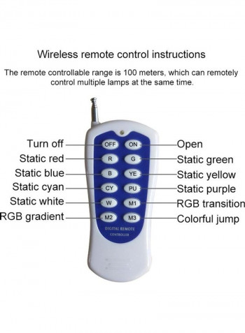 Swimming Pool LED Underwater Light With Remote Control White