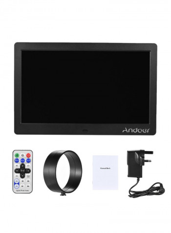 Electronic Led Digital Photo Frame Album Kit 10inch Black