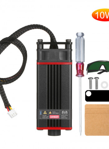 10W Module Laser Head For Laser Cutting Machine Black 17.50 x 6 x 12cm