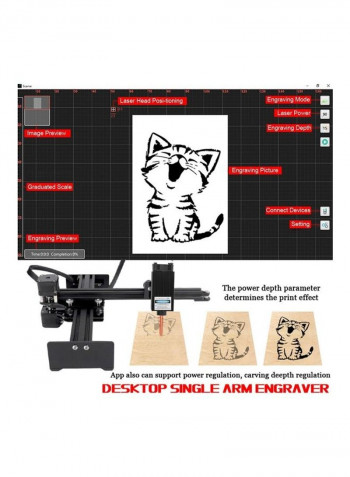 Portable DIY Engraving Carving Machine Black