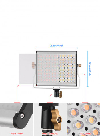 Portable Video Light Panel Fill In Lamp Black