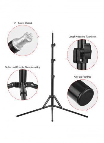 Portable Video Light Panel Fill In Lamp Black