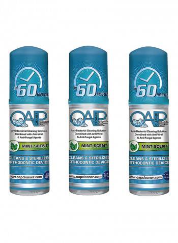 3-Piece Mint Scent Foam Cleaner For Removeable Dental 44.3 x 3ml