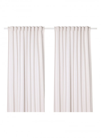 2-Piece Window Curtain Set Beige 145x300centimeter