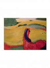 Horse In A Landscape Canvas Wall Art Multicolour 14 x 19inch