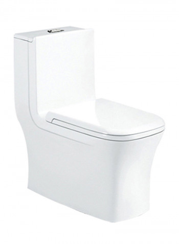 Straight Flush One-Piece Toilet White