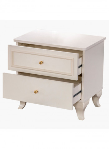 2-Drawer Cabinet White