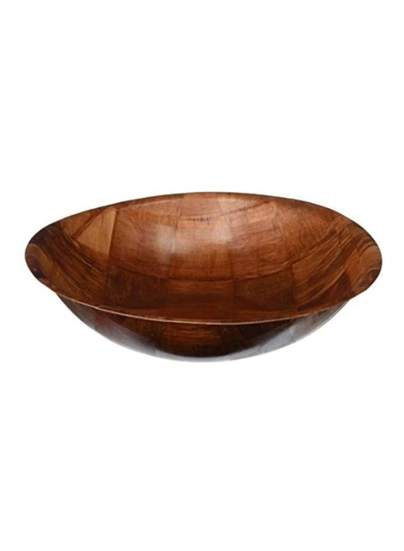 Wooden Mixing Bowl Brown 12x12x2.9inch