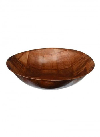 Wooden Mixing Bowl Brown 12x12x2.9inch
