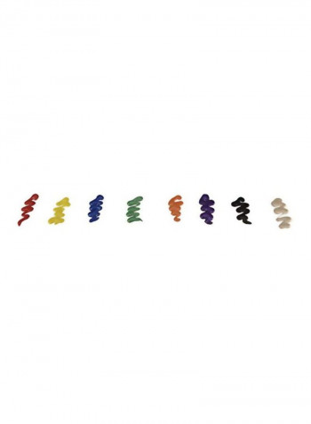 8-Piece Pearls Tempera Paint Set Blue/Yellow/Red
