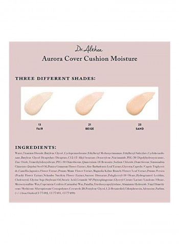 Aurora Cover Cushion Moisture Foundation SPF50+ 23 Sand