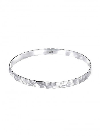925 Sterling Silver Honeycomb Bangle Bracelet