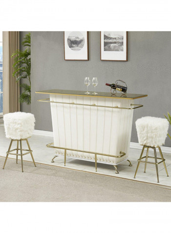 Martell Bar Chair White/Gold 33x33x76cm