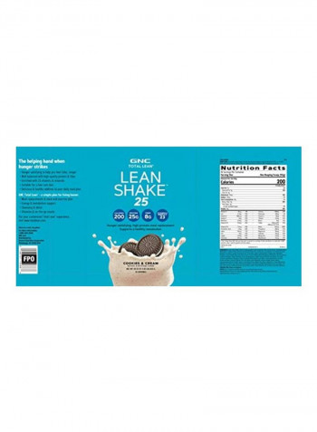 Total Lean Lean Shake 25 Meal Replacement - Cookies and Cream