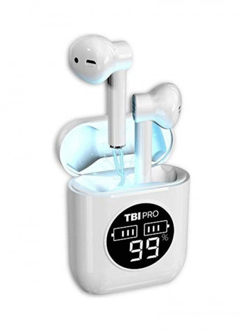True Wireless Bluetooth Earbuds White