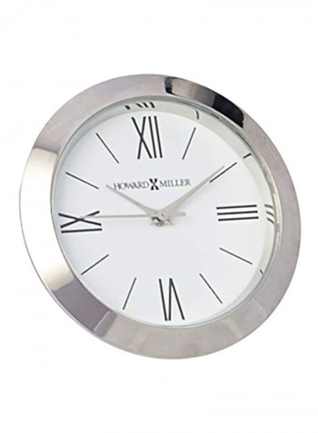 Decorative Prism Clock Silver/White 1.2x5x2inch
