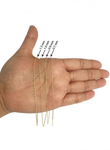 14K Gold Rope Chain Necklace