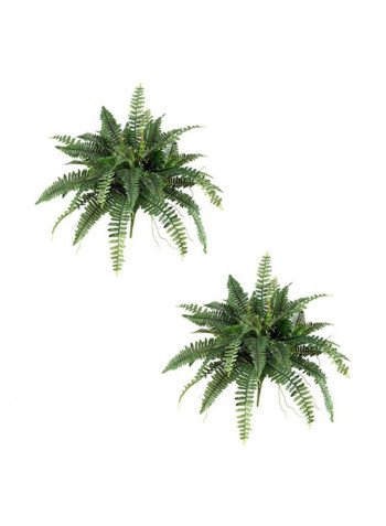 2-Piece Artificial Boston Fern Set Green 40inch