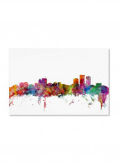 Anchorage Alaska Skyline Canvas Wall Art Multicolour 12 x 19inch