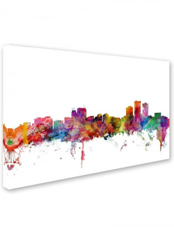 Anchorage Alaska Skyline Canvas Wall Art Multicolour 12 x 19inch