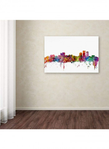 Anchorage Alaska Skyline Canvas Wall Art Multicolour 12 x 19inch