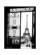 Views Of Paris Canvas Wall Art Black/Silver 14 x 19inch
