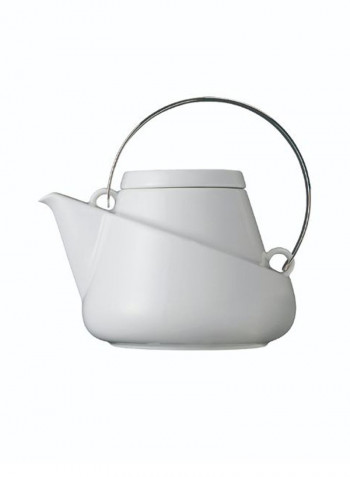 Teapot Ridge Handle With Strainer White