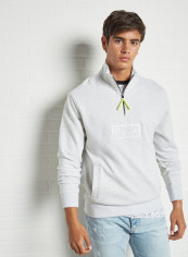 Tonal Logo Half-Zip Sweatshirt Silver Grey Htr reviews Tonal Logo Half-Zip Sweatshirt Silver Grey Htr