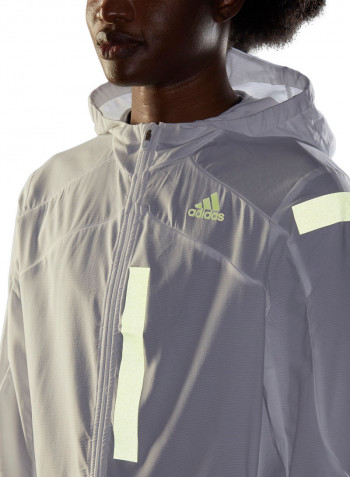 Marathon Translucent Jacket White/Solar Yellow