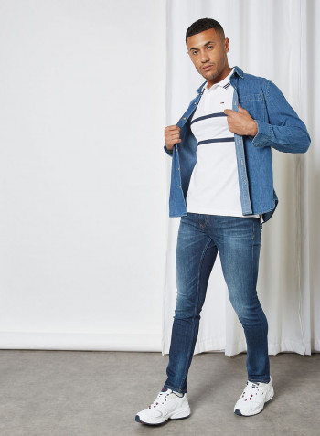 Scanton Slim Faded Jeans Canyon Db Str
