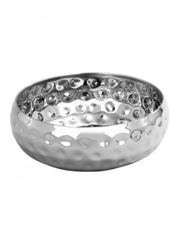 Round Stainless Steel Serving Bowl Silver 11inch