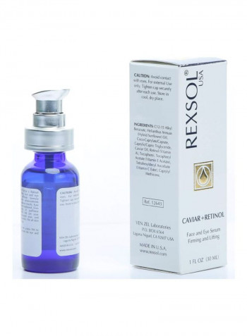 Caviar + Retinol Face And Eye Serum 30ml