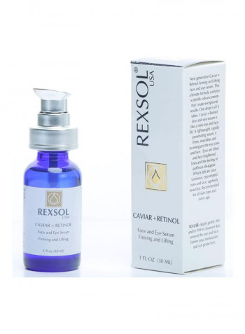 Caviar + Retinol Face And Eye Serum 30ml