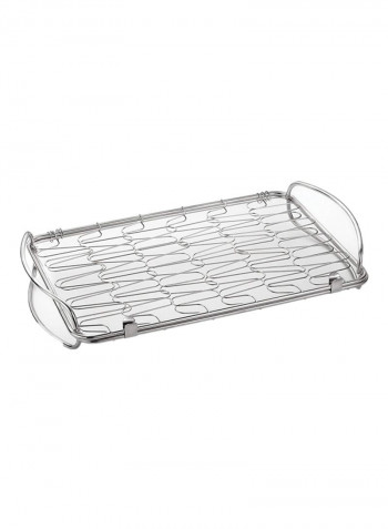 Mini Flex Grill Basket Silver 8.5 x 14.5 x 2.8inch