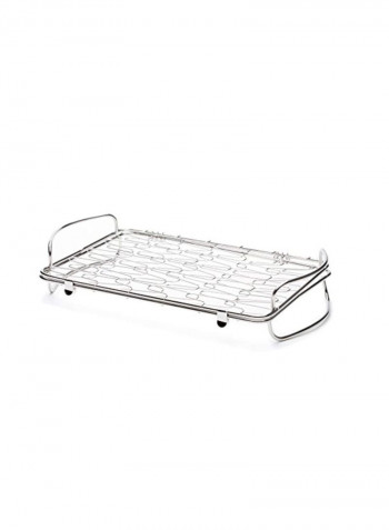 Mini Flex Grill Basket Silver 8.5 x 14.5 x 2.8inch