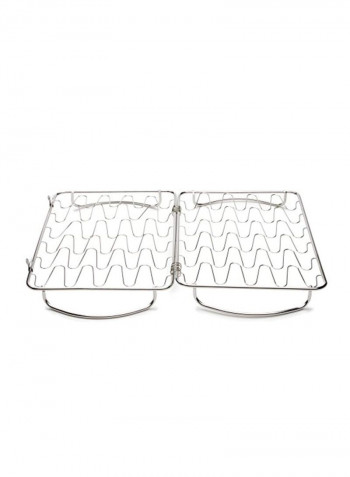 Mini Flex Grill Basket Silver 8.5 x 14.5 x 2.8inch