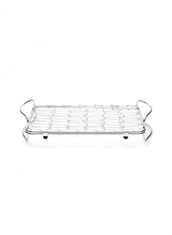 Mini Flex Grill Basket Silver 8.5 x 14.5 x 2.8inch