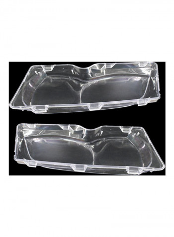 One Pair of Front Headlamp Lens Cover Replacement for BMW E46 3-series 02-05