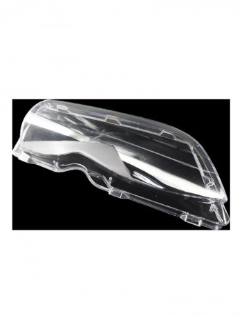 One Pair of Front Headlamp Lens Cover Replacement for BMW E46 3-series 02-05