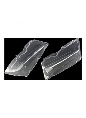 One Pair of Front Headlamp Lens Cover Replacement for BMW E46 3-series 02-05