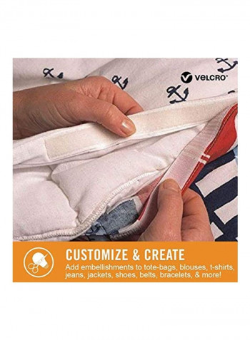 Sticky Back Fabric Tape White