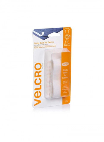 Sticky Back Fabric Tape White