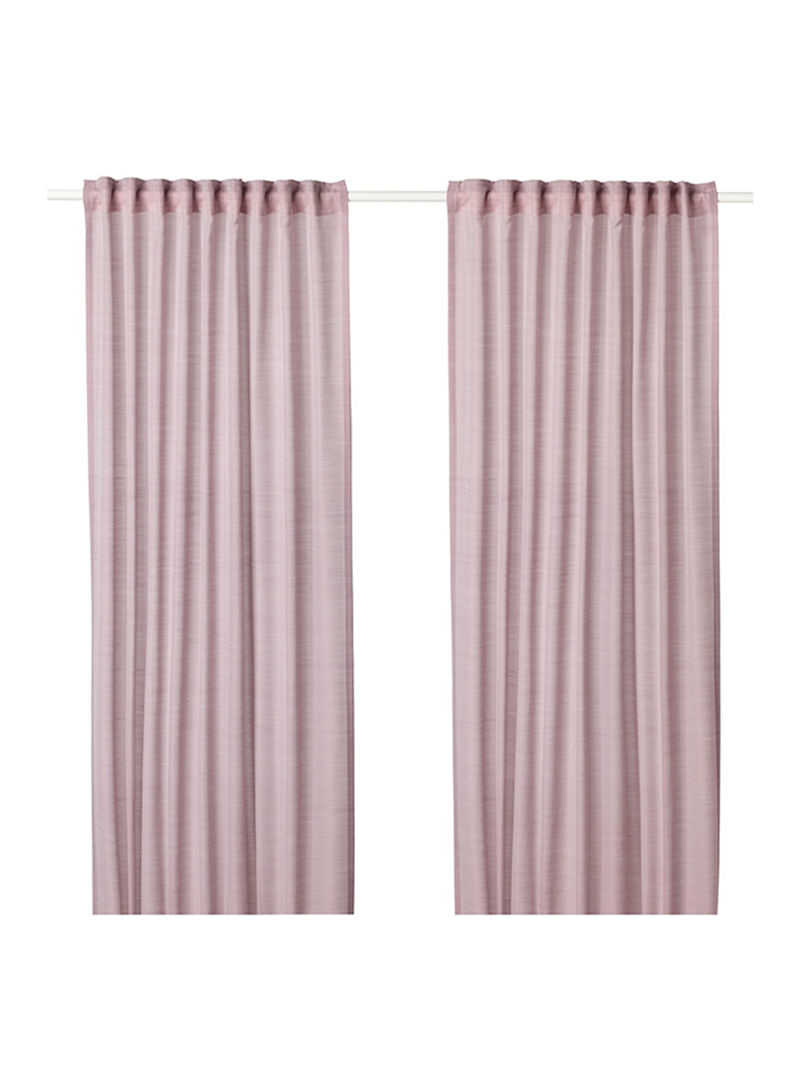 2-Piece Window Curtain Set Pink 145x300centimeter