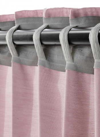 2-Piece Window Curtain Set Pink 145x300centimeter