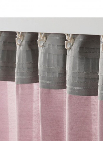 2-Piece Window Curtain Set Pink 145x300centimeter